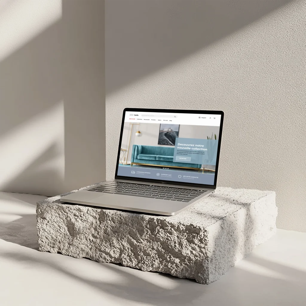 Sofa site web mockup